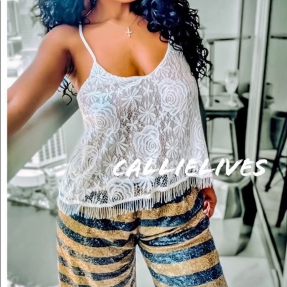 Scotch & Soda sequin Palazzo pant - Picture 3 of 8